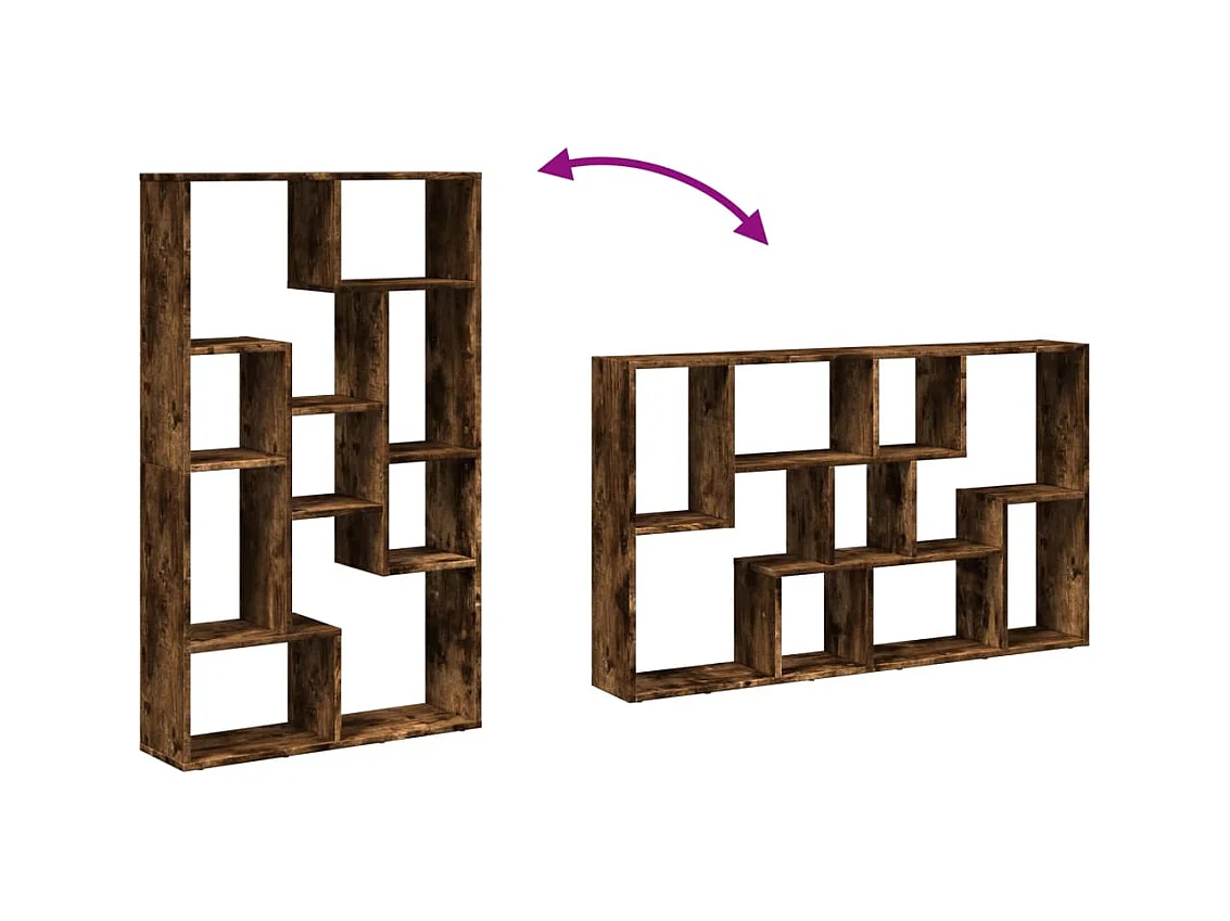 Estante 72x20x120 cm derivados de madeira carvalho fumado