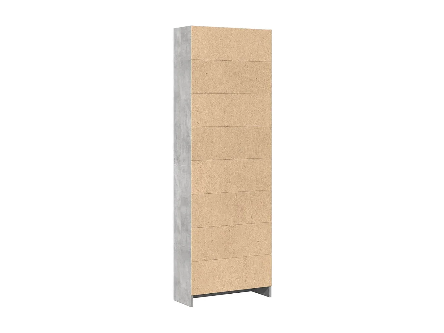 Bibliothèque gris béton 60x24x176 cm bois d'ingénierie