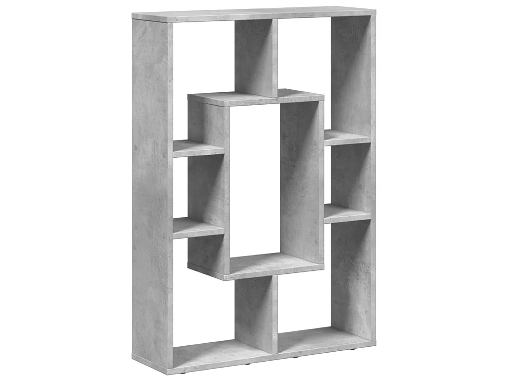 Bücherregal Betongrau 63x20x90 cm Holzwerkstoff