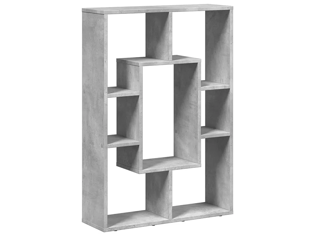 Bücherregal Betongrau 63x20x90 cm Holzwerkstoff