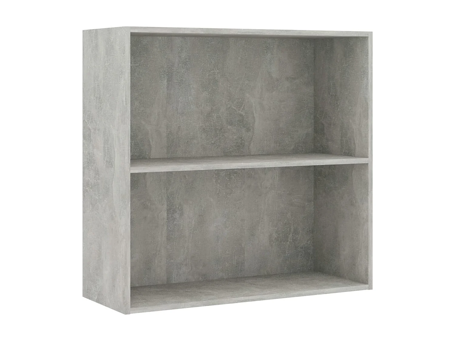 Bibliothèque à 2 niveaux gris béton bois d'ingénierie