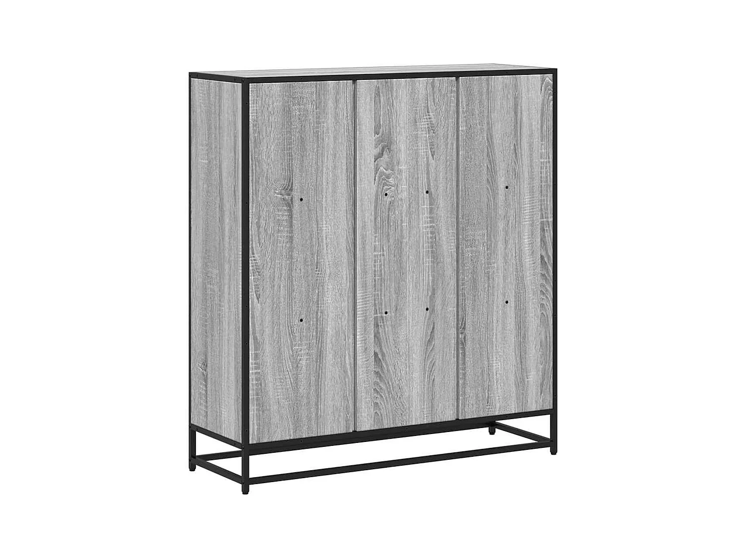 Libreria Grigio Sonoma 97,5x33x107,5 cm Multistrato e Metallo