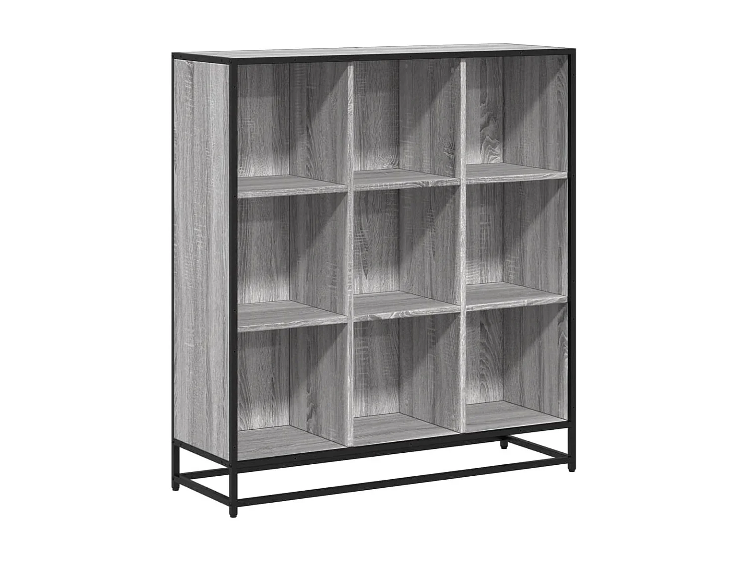 Bibliothèque sonoma gris 97,5x33x107,5 cm bois ingénierie métal