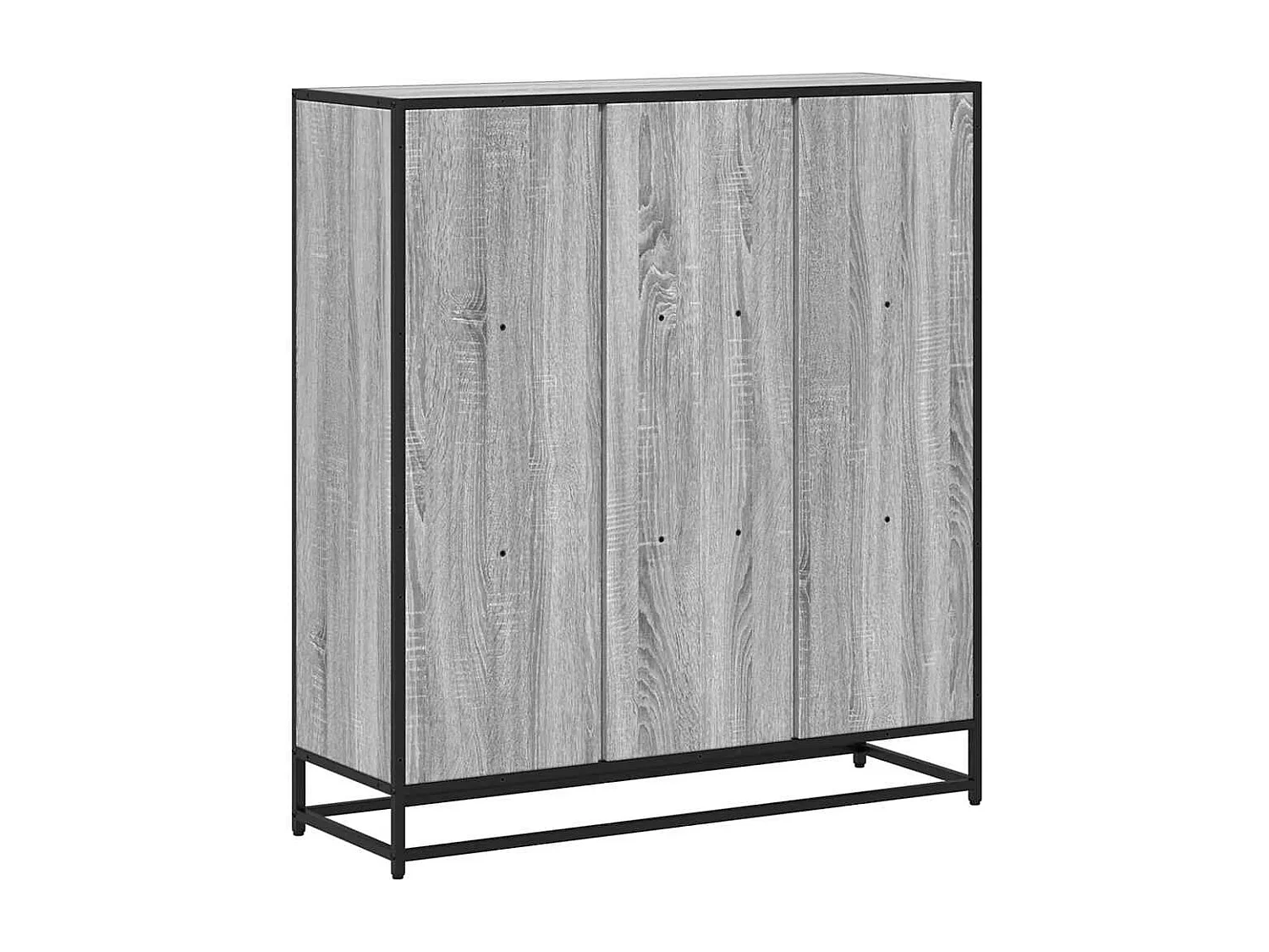 Bibliothèque sonoma gris 97,5x33x107,5 cm bois ingénierie métal