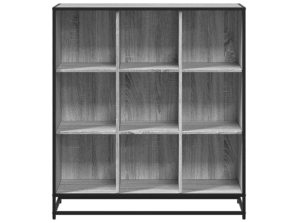 Libreria Grigio Sonoma 97,5x33x107,5 cm Multistrato e Metallo
