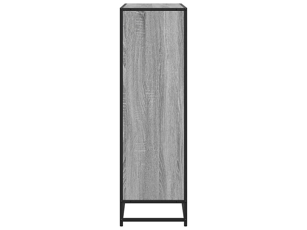 Libreria Grigio Sonoma 97,5x33x107,5 cm Multistrato e Metallo