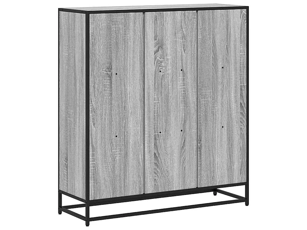 Libreria Grigio Sonoma 97,5x33x107,5 cm Multistrato e Metallo