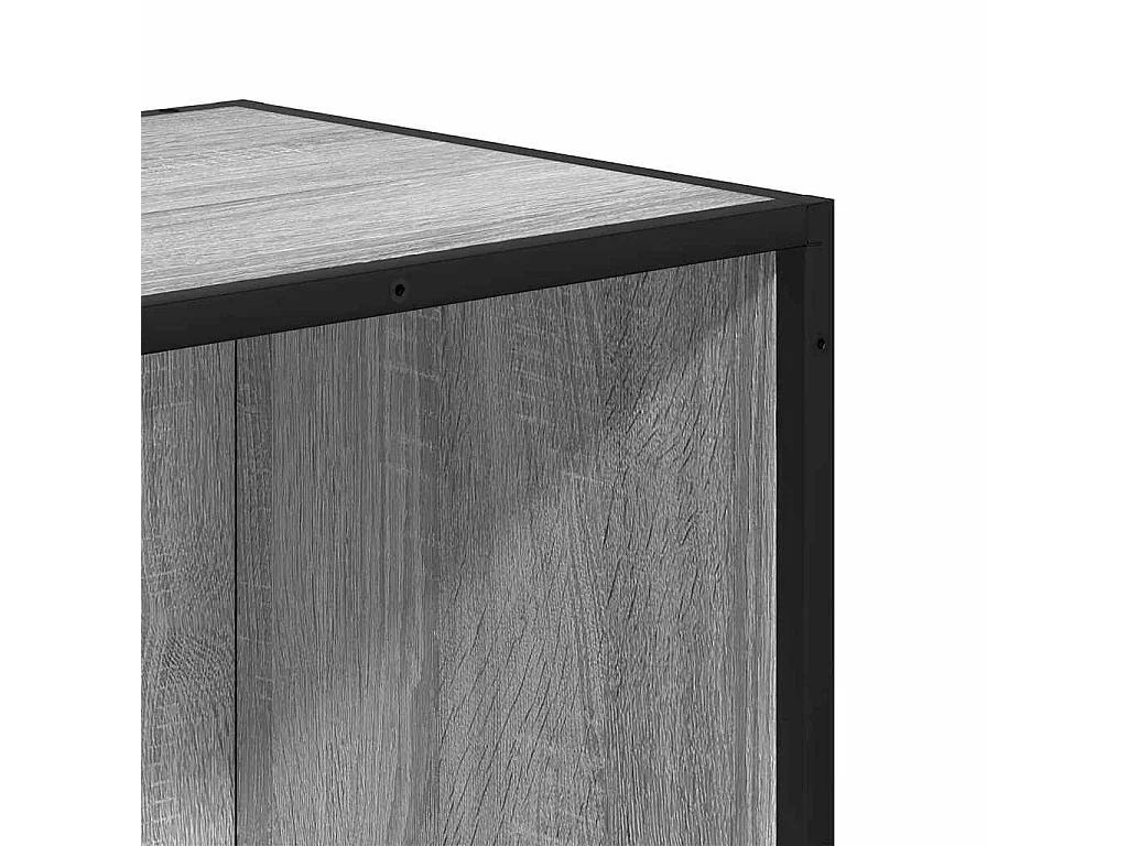 Libreria Grigio Sonoma 97,5x33x107,5 cm Multistrato e Metallo