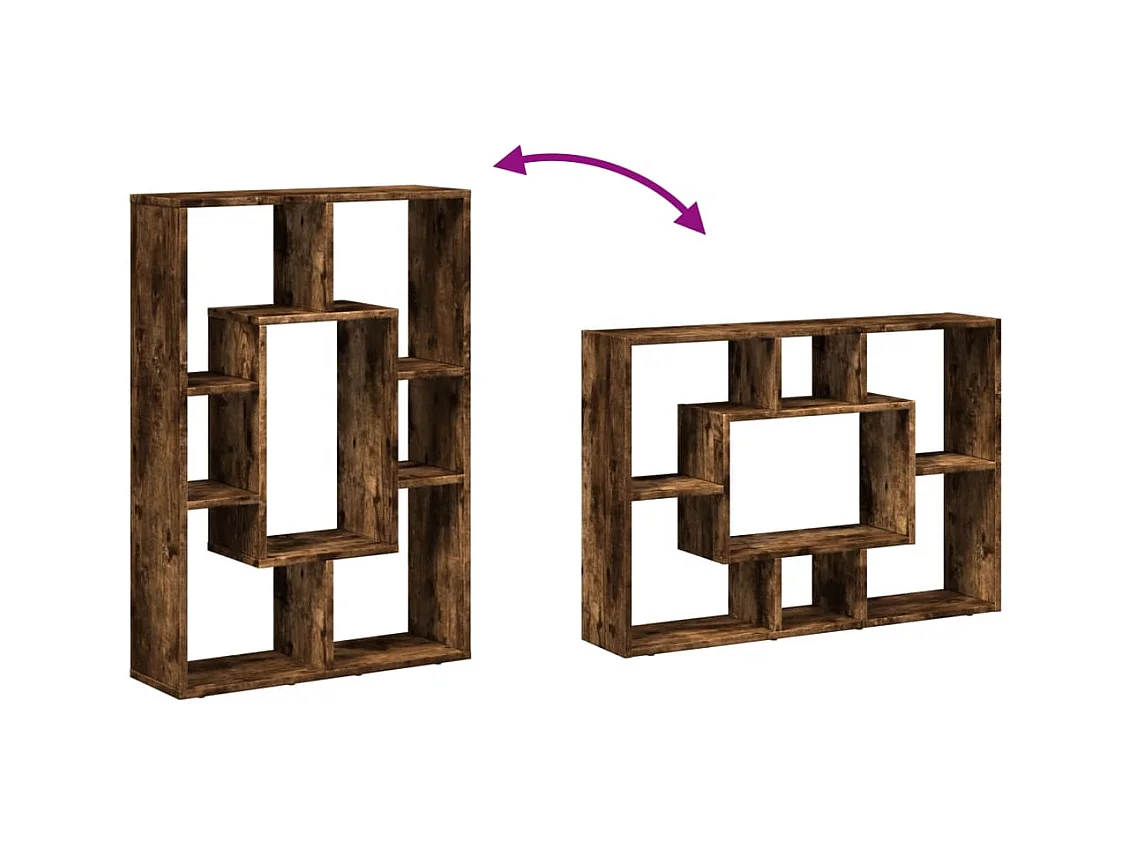 Bücherregal Räuchereiche 63x20x90 cm Holzwerkstoff