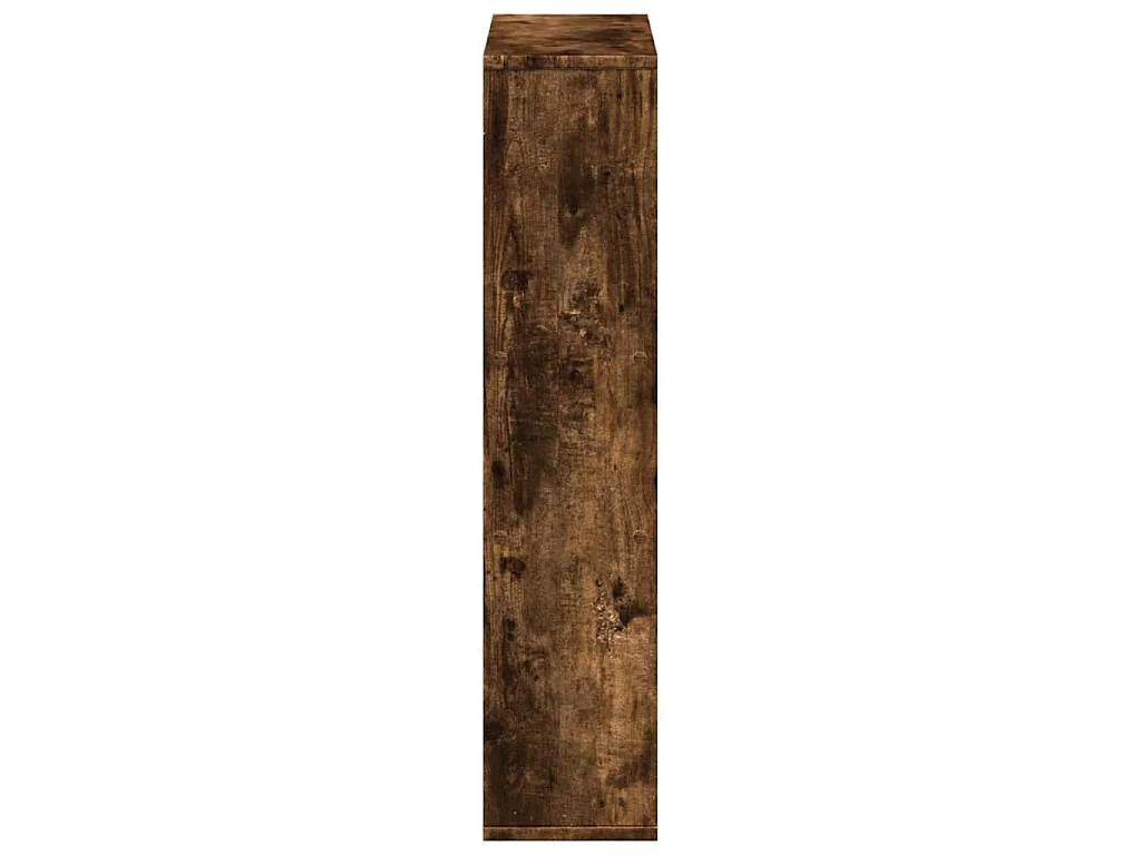 Boekenkast 63x20x90 cm bewerkt hout gerookt eikenkleurig