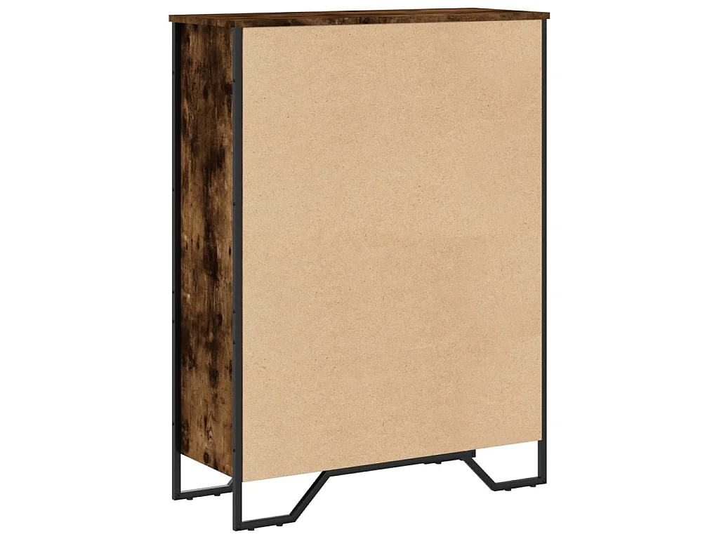 Libreria Rovere Fumo 80x31x106 cm in Legno Multistrato