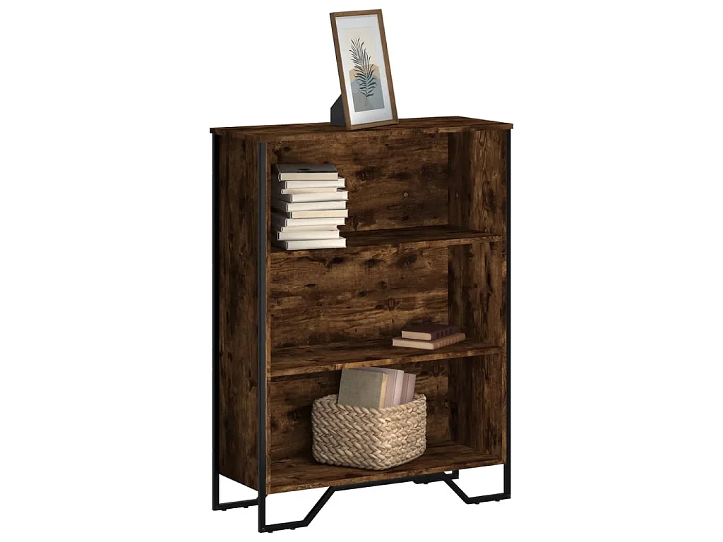 Libreria Rovere Fumo 80x31x106 cm in Legno Multistrato