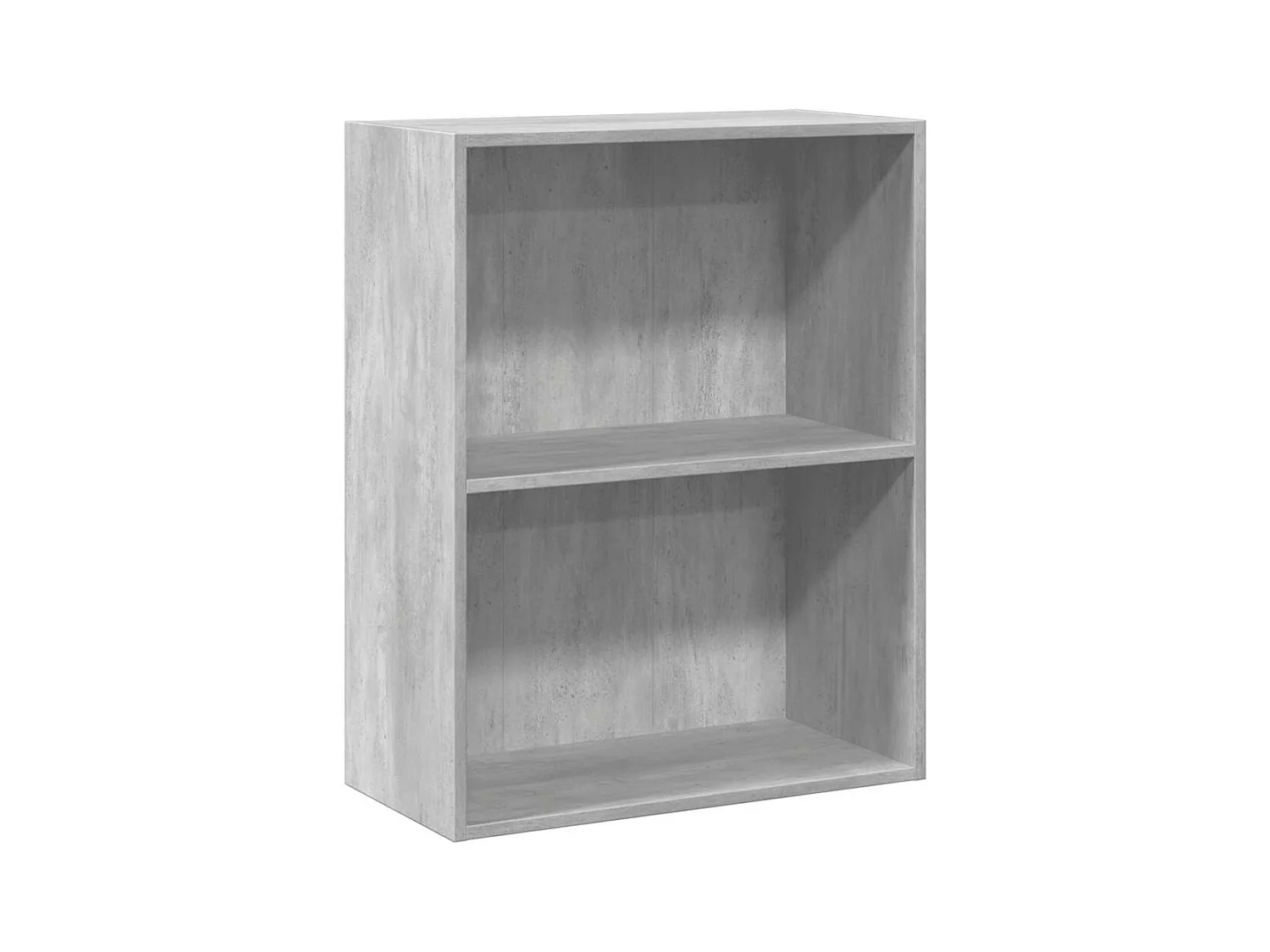 Bücherregal 2 Fächer Betongrau 60x30x76,5 cm Holzwerkstoff