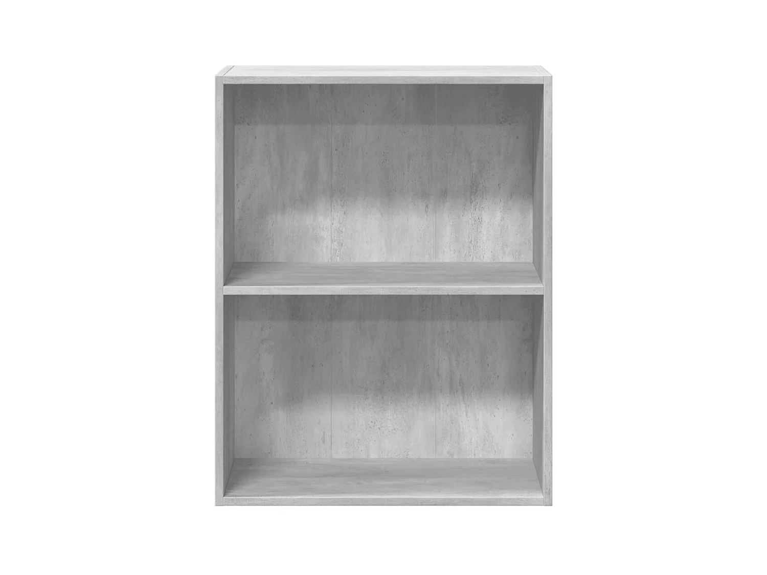 Bücherregal 2 Fächer Betongrau 60x30x76,5 cm Holzwerkstoff