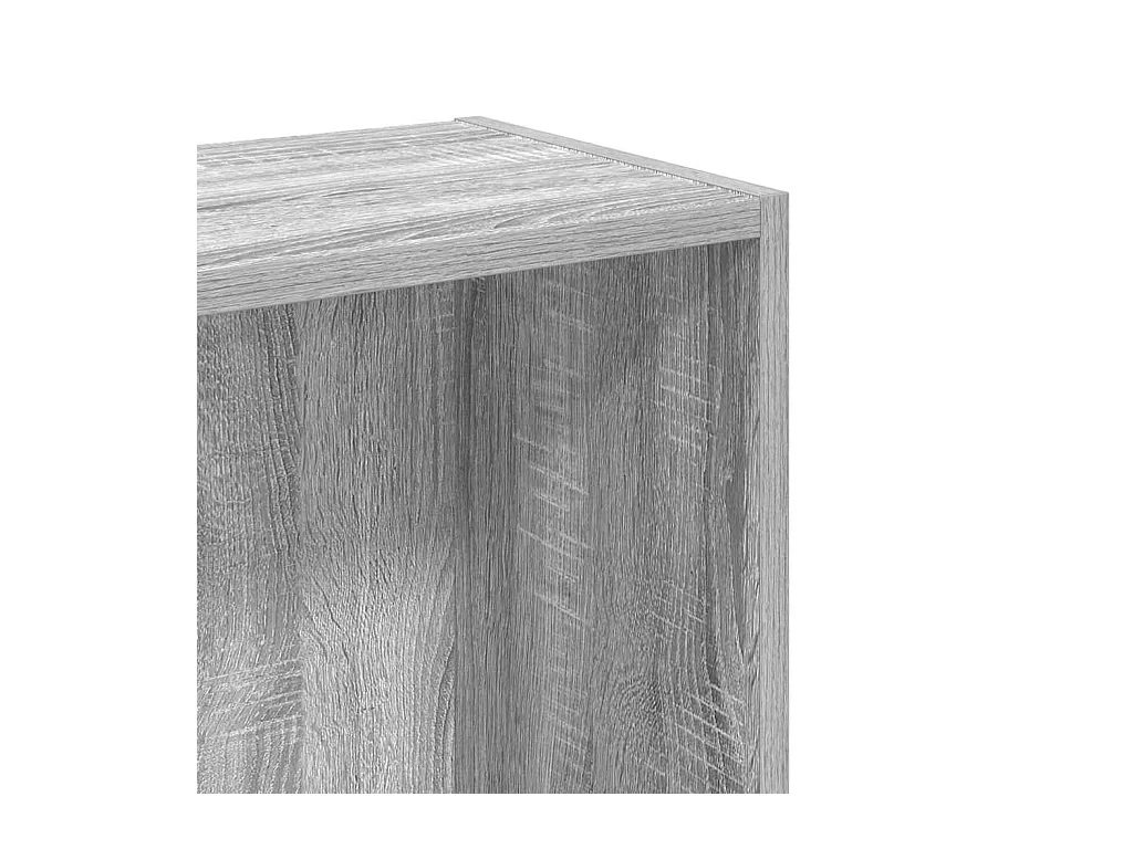 Bibliothèque sonoma gris 80x24x76 cm bois d'ingénierie