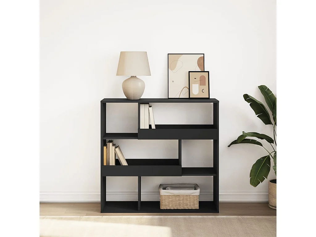 Bibliothèque/Séparateur de pièce Noir 100x33x94,5 cm