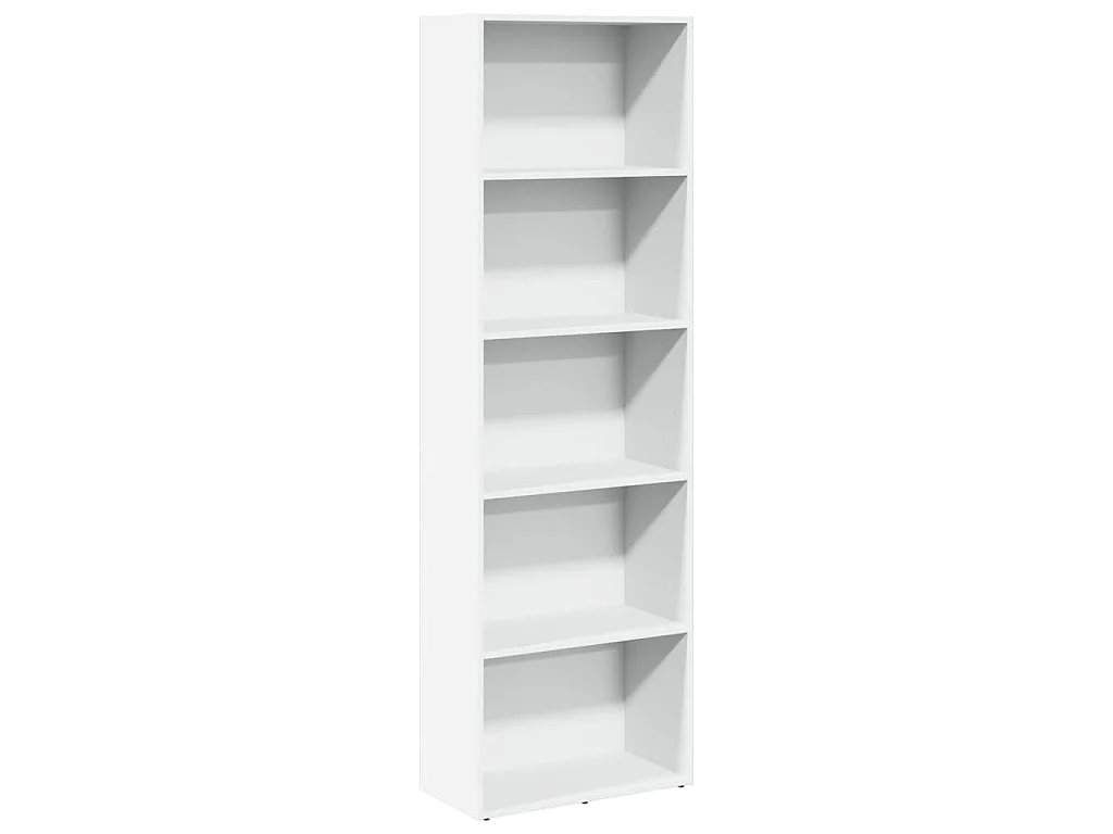 Libreria Bianca 60x30x189 cm in Legno Multistrato