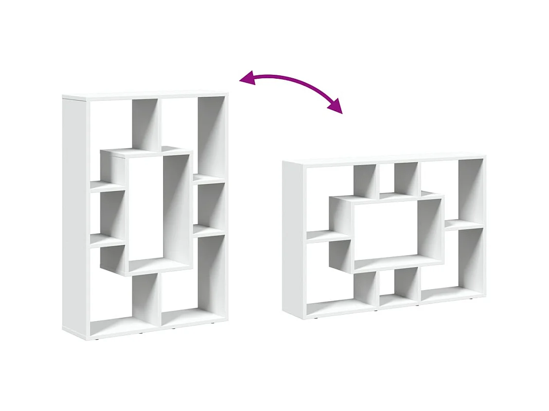 Bücherregal Weiß 63x20x90 cm Holzwerkstoff