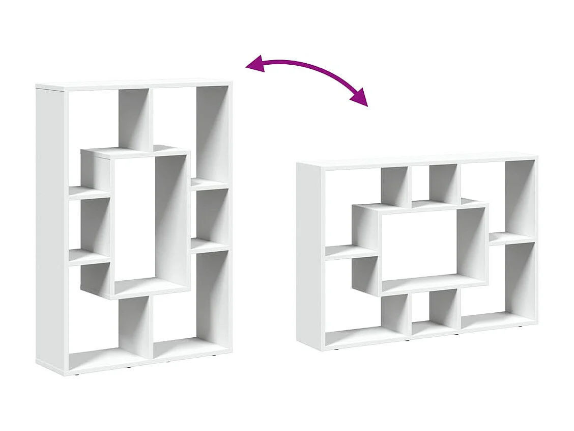 Bibliothèque Blanc 63x20x90 cm Bois d'ingénierie