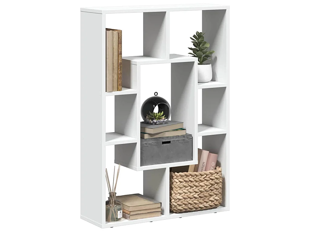 Libreria Bianca 63x20x90 cm in Legno Massello