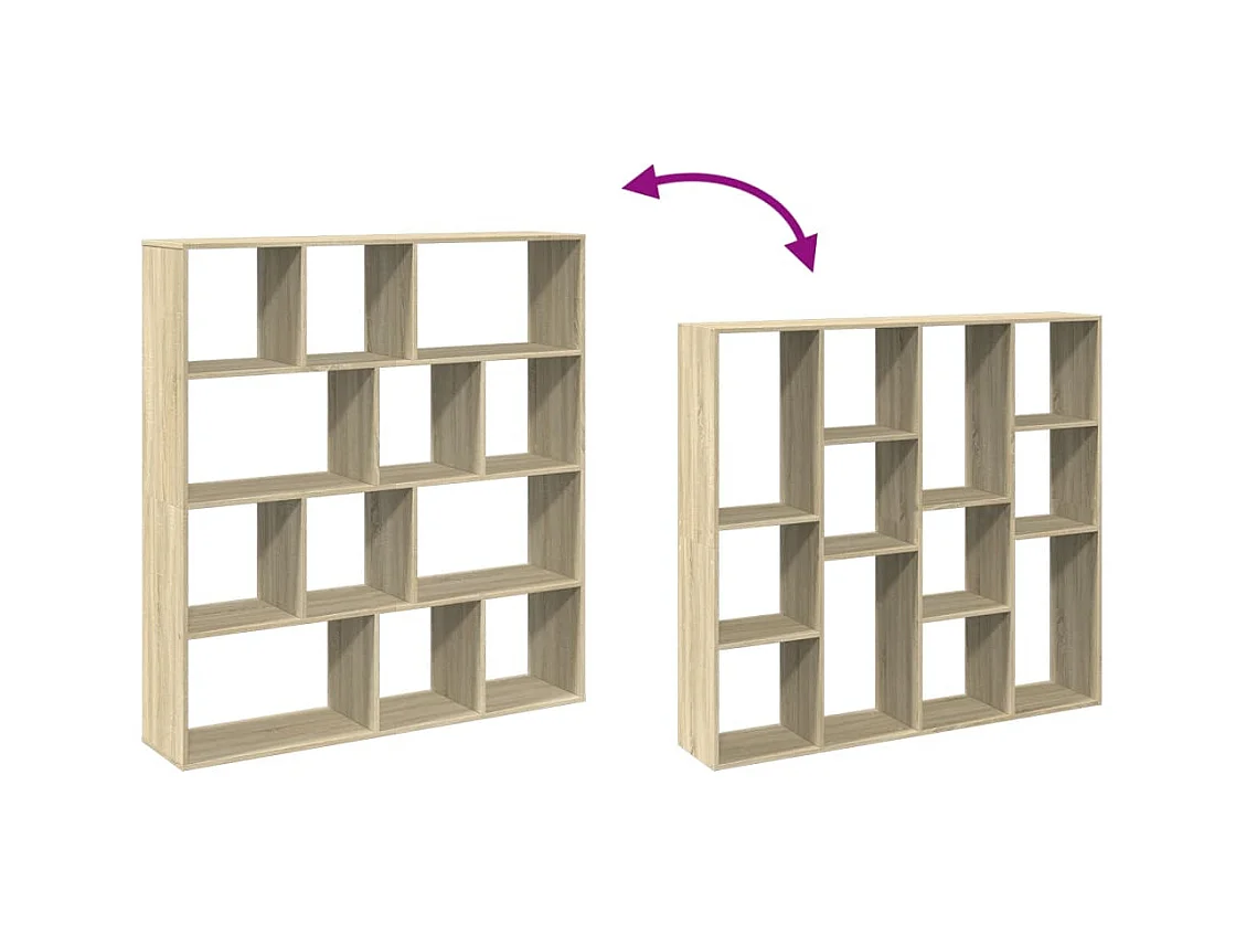 Estante 132x29x141,5 cm derivados madeira cor carvalho sonoma