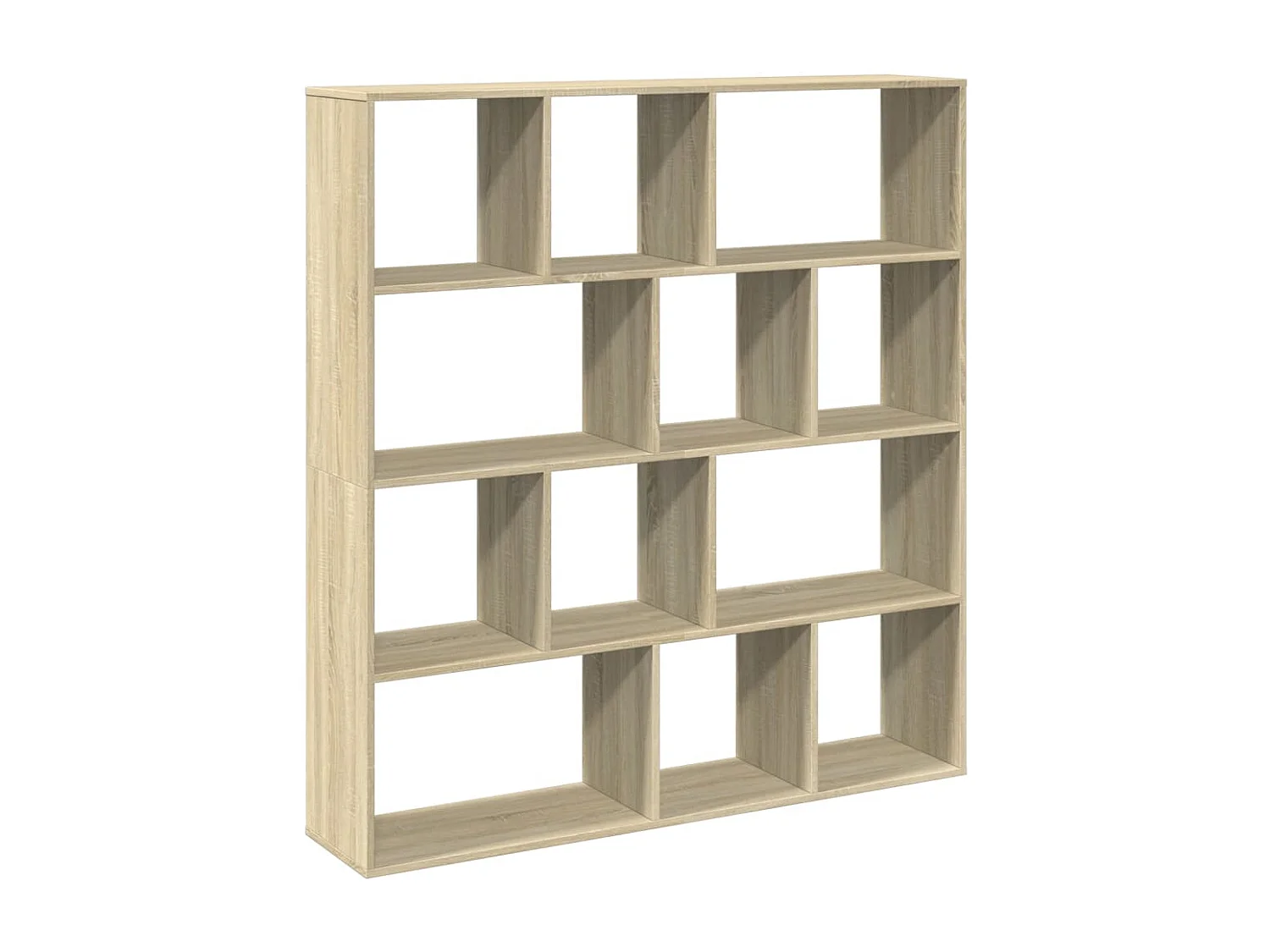 Boekenkast 132x29x141,5 cm bewerkt hout sonoma eikenkleurig