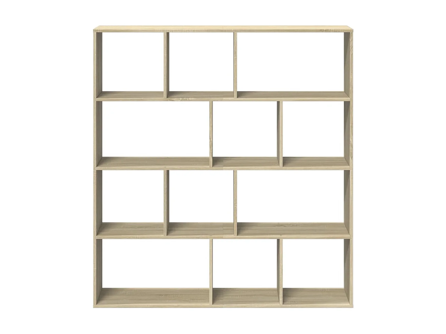 Boekenkast 132x29x141,5 cm bewerkt hout sonoma eikenkleurig