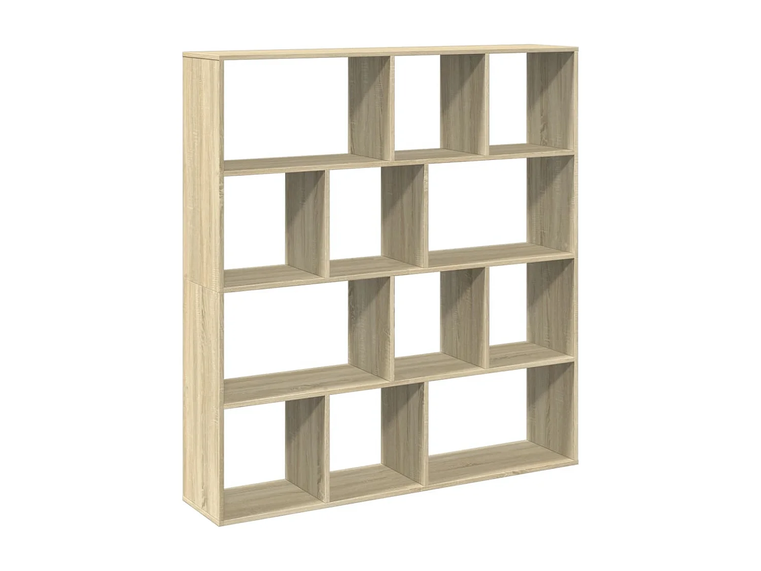 Boekenkast 132x29x141,5 cm bewerkt hout sonoma eikenkleurig