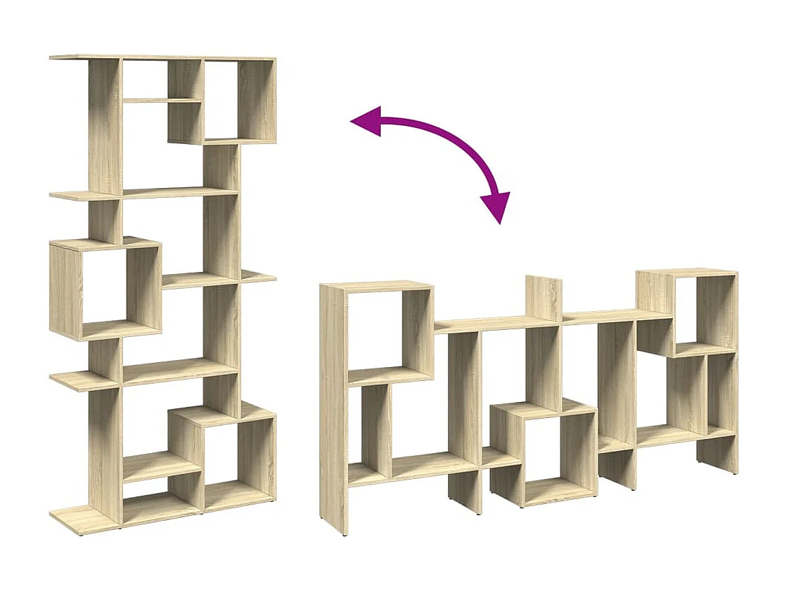 Boekenkast 92x29x188 cm bewerkt hout sonoma eikenkleurig