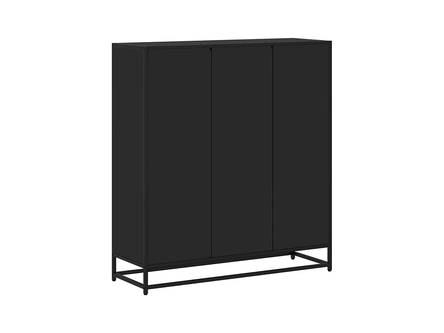 Bücherregal Schwarz 97,5x33x107,5 cm Holzwerkstoff und Metall