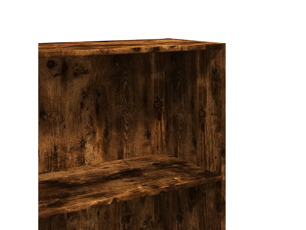 Boekenkast 60x30x189 cm bewerkt hout gerookt eikenkleurig