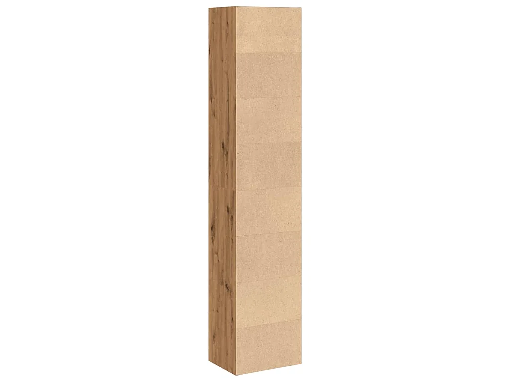 Boekenkast 40x30x189 cm bewerkt hout artisanaal eikenkleurig