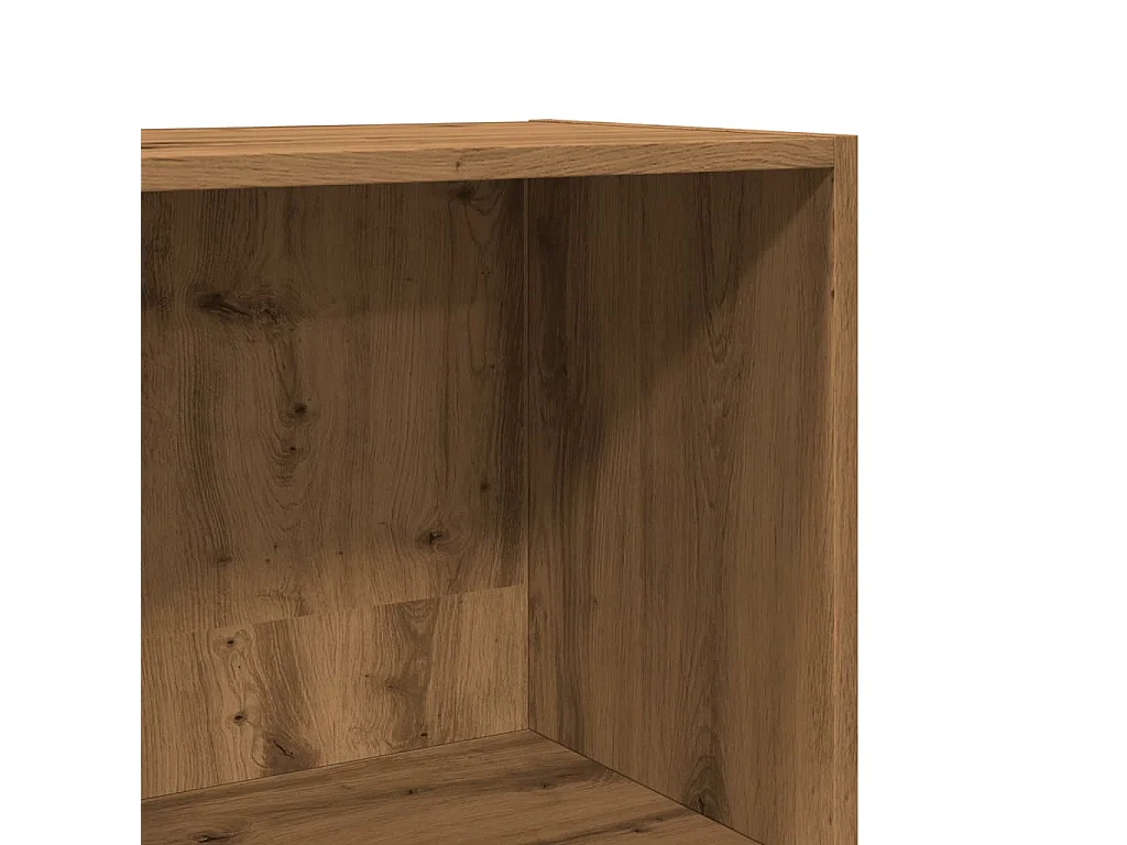 Boekenkast 40x30x189 cm bewerkt hout artisanaal eikenkleurig