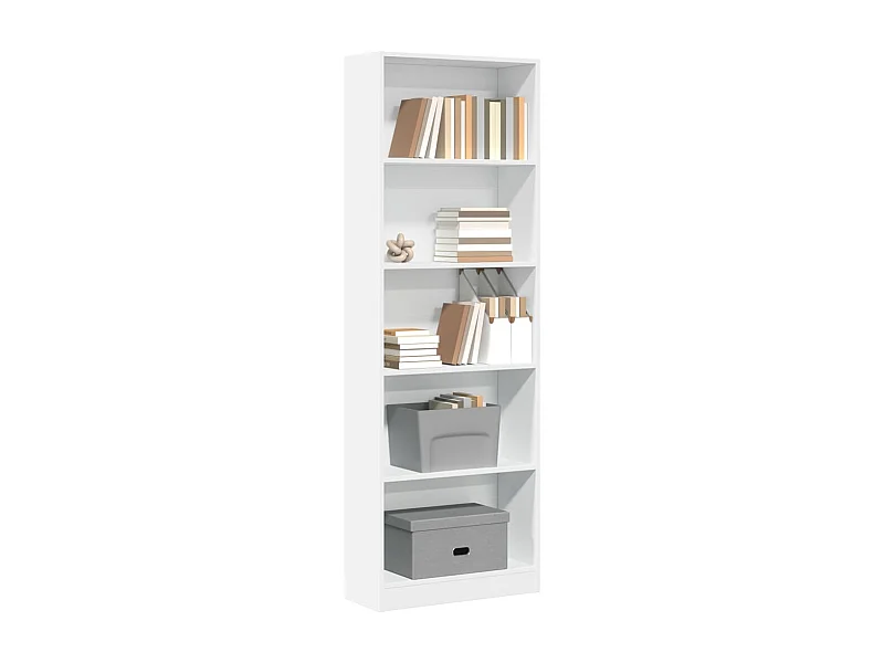Bücherregal Weiß 60x24x176 cm Holzwerkstoff