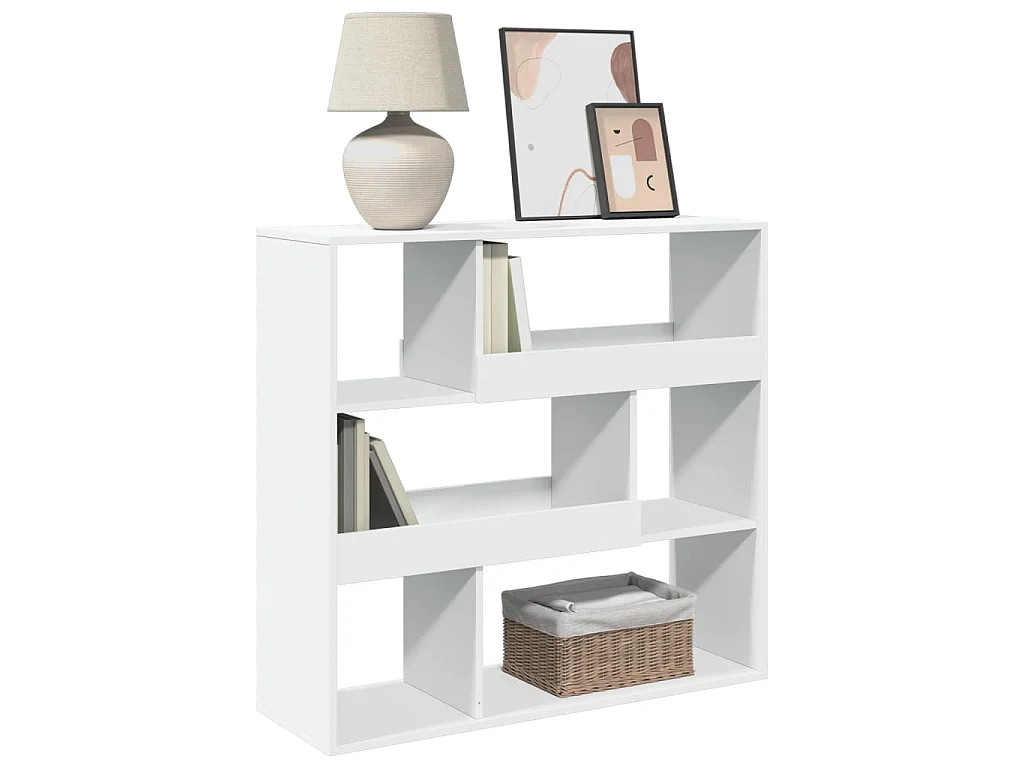 Bücherregal/Raumteiler Weiß 100x33x94,5 cm