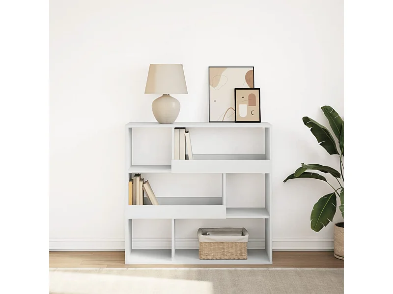 Bücherregal/Raumteiler Weiß 100x33x94,5 cm