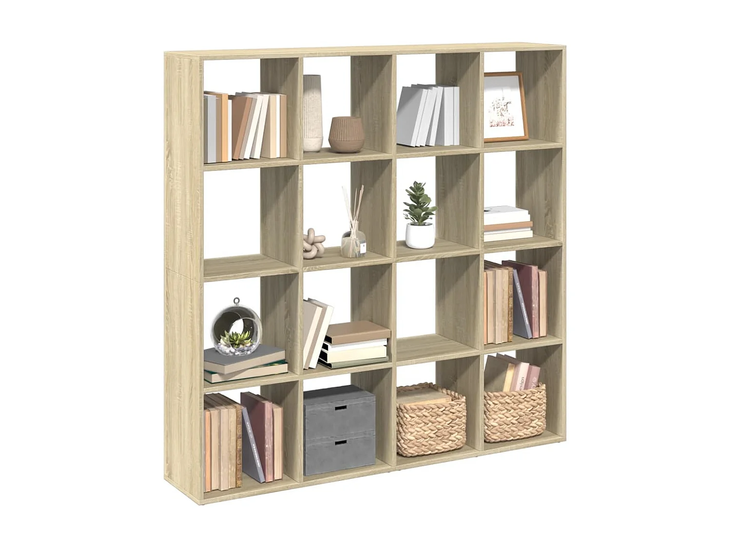 Bücherregal Sonoma-Eiche 137,5x29x137,5 cm Holzwerkstoff