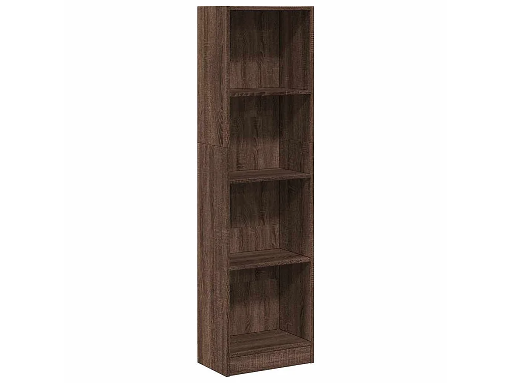 Bibliothèque chêne marron 40x24x143 cm bois d'ingénierie