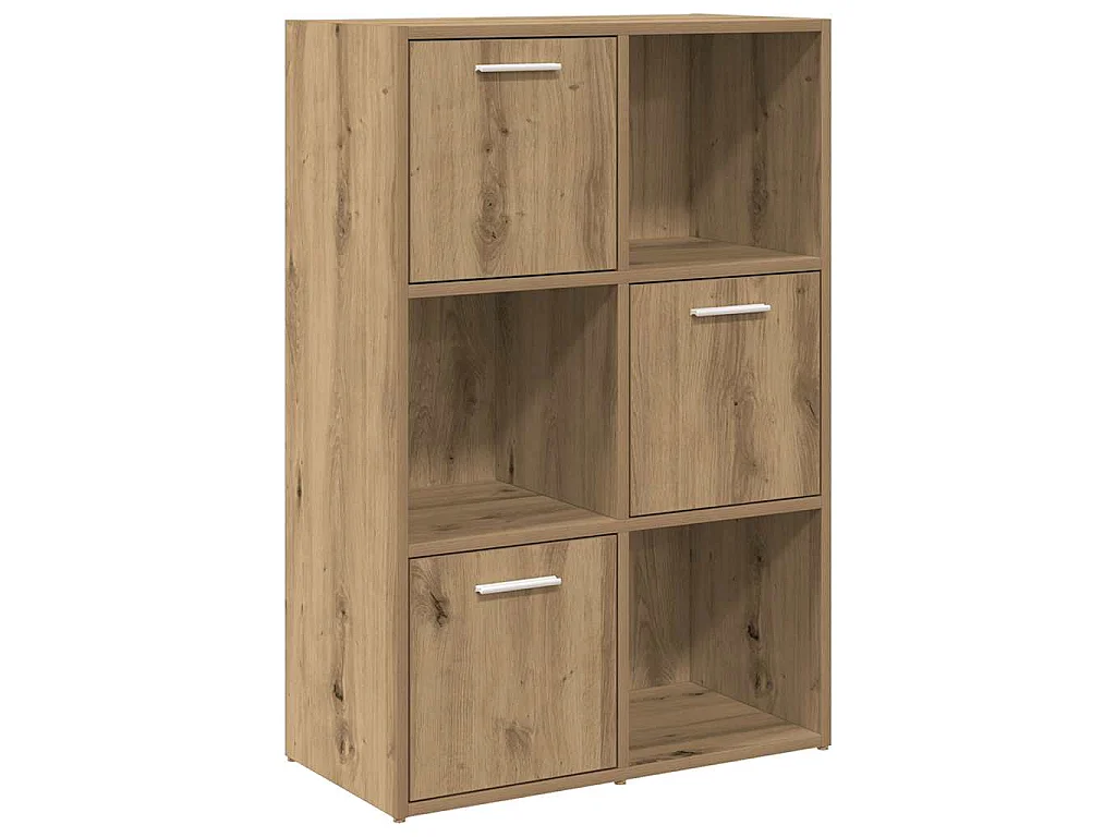 Bibliothèque chêne artisanal 60,5x30x90 cm bois d'ingénierie