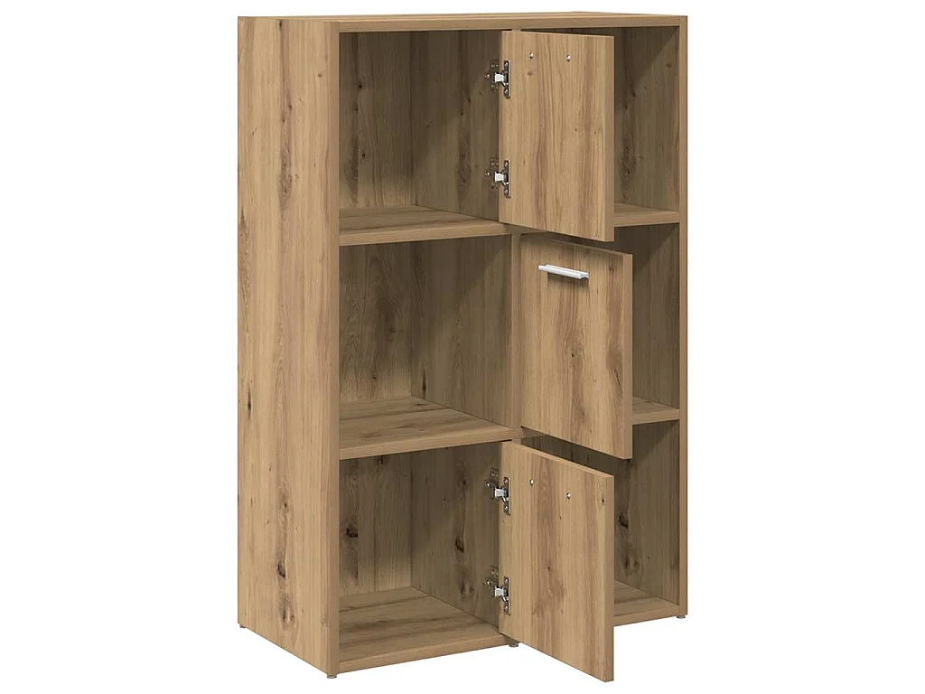 Bibliothèque chêne artisanal 60,5x30x90 cm bois d'ingénierie