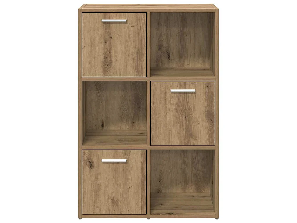 Bibliothèque chêne artisanal 60,5x30x90 cm bois d'ingénierie