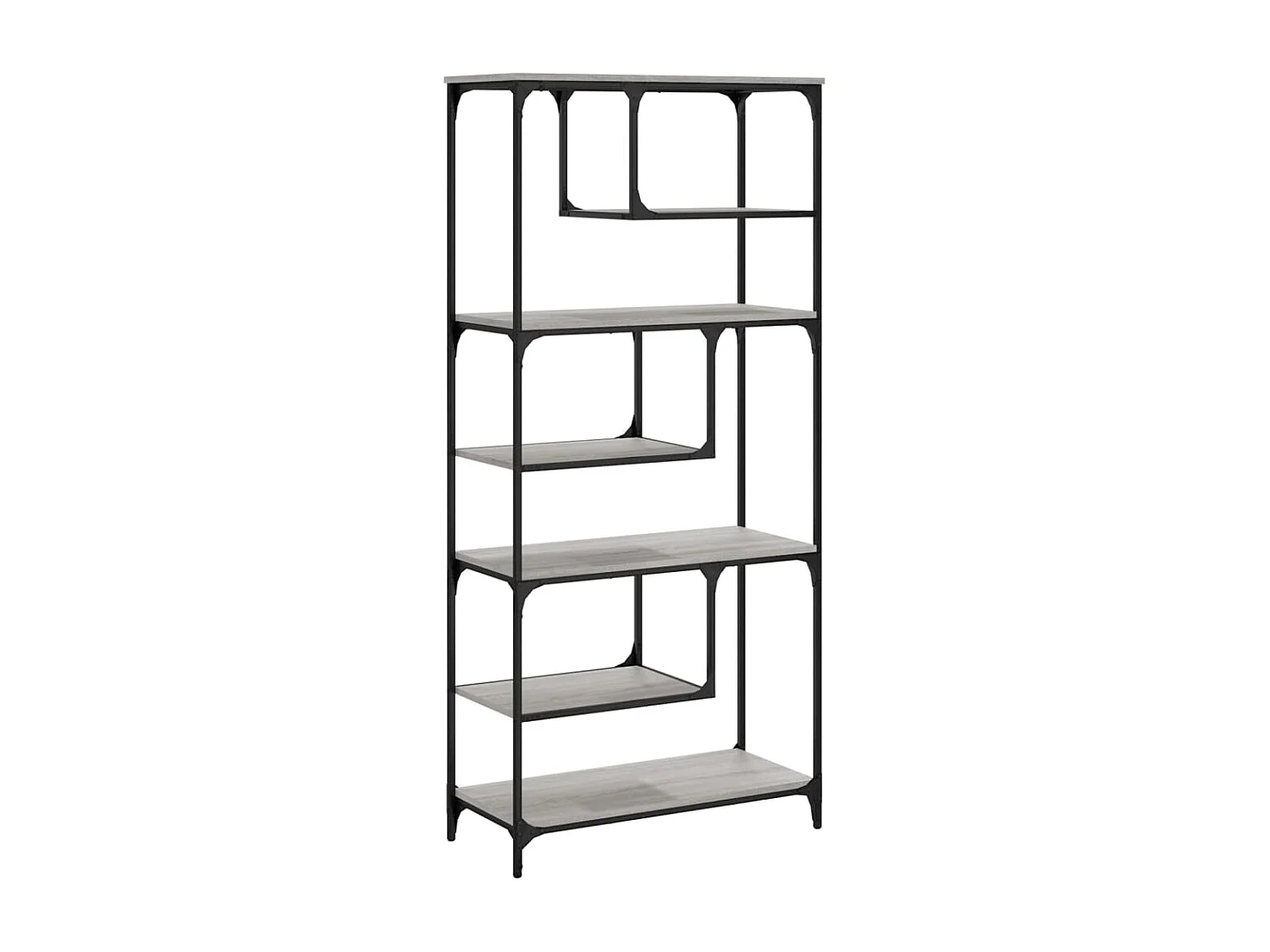 Estante 81x36x176 cm derivados de madeira cinzento sonoma