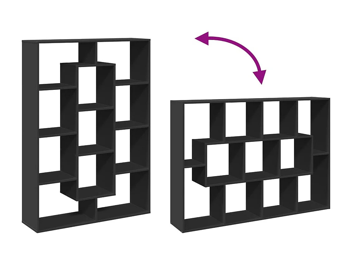 Estante 102x29x143 cm derivados de madeira preto