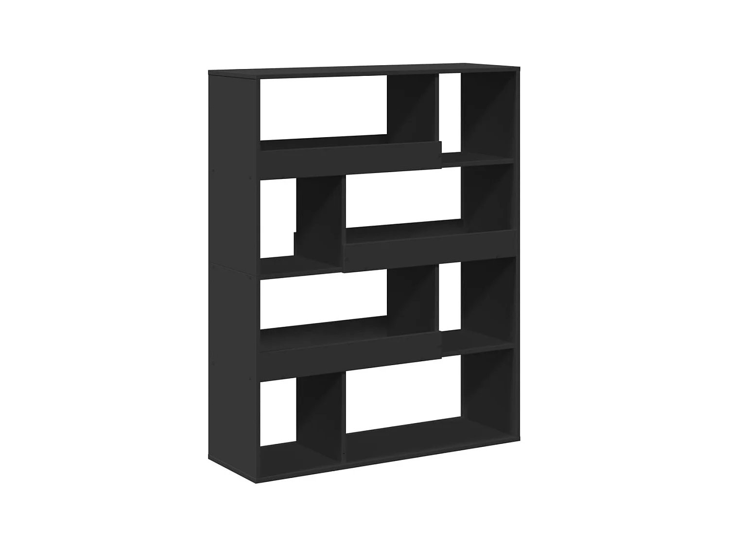 Bibliothèque noir 100x33x125,5 cm bois d'ingénierie