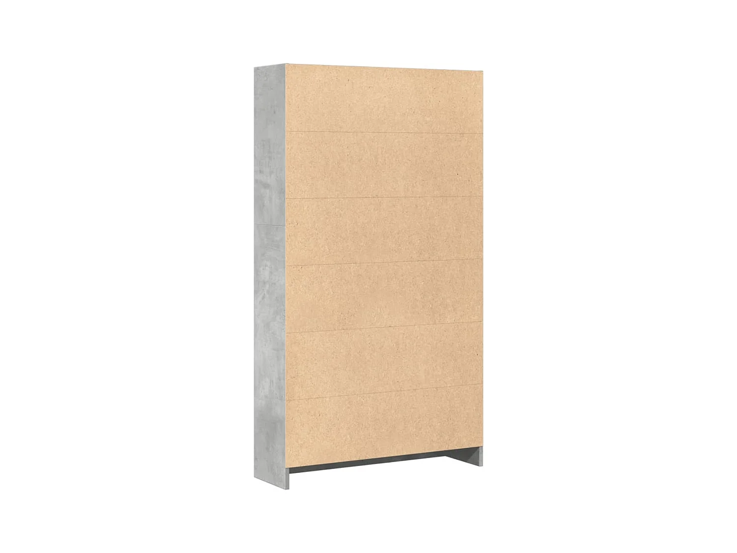 Bibliothèque gris béton 80x24x143 cm bois d'ingénierie