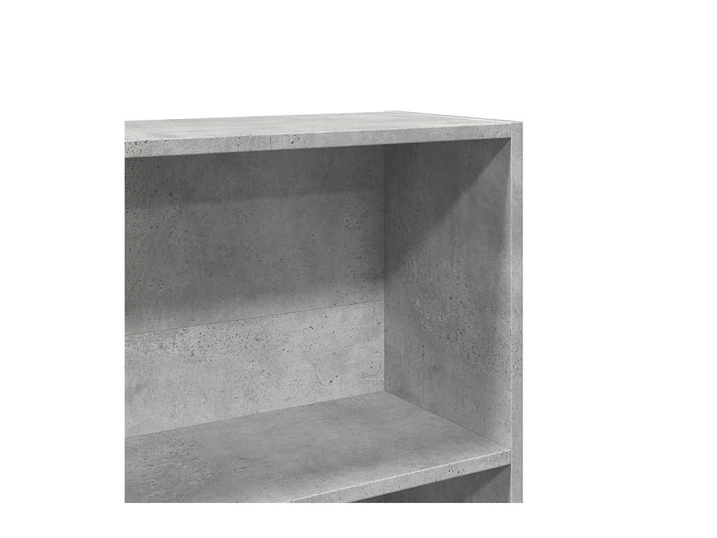 Bibliothèque gris béton 80x24x143 cm bois d'ingénierie