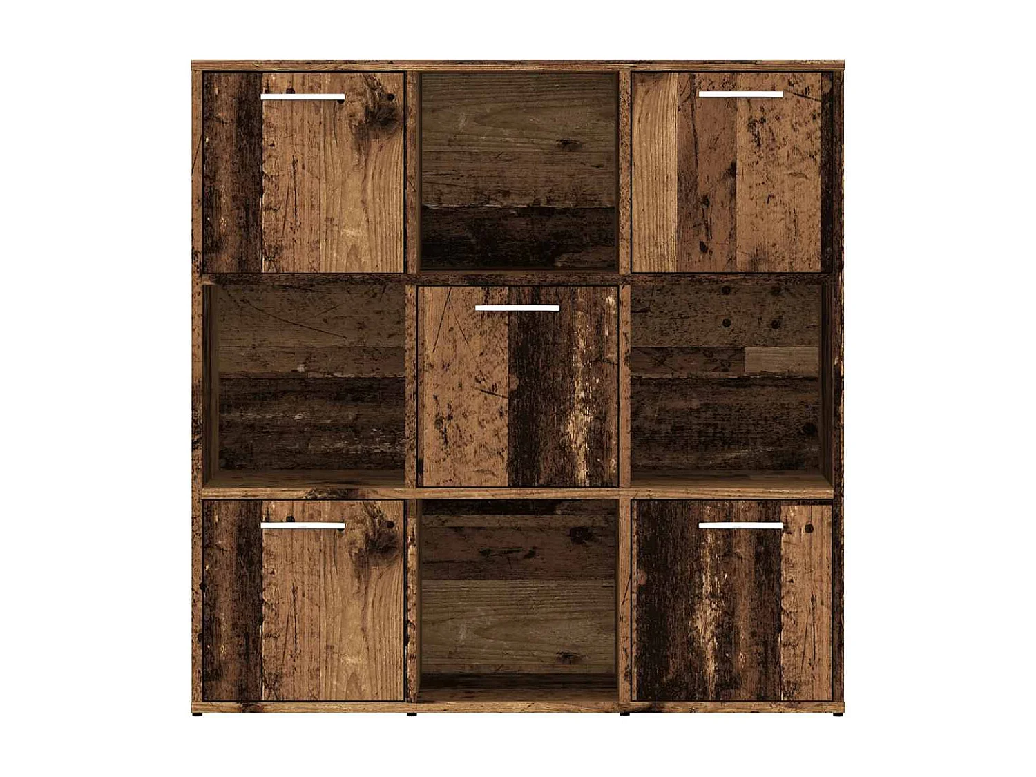 Boekenkast 90x28x90 cm bewerkt hout oud houtkleurig