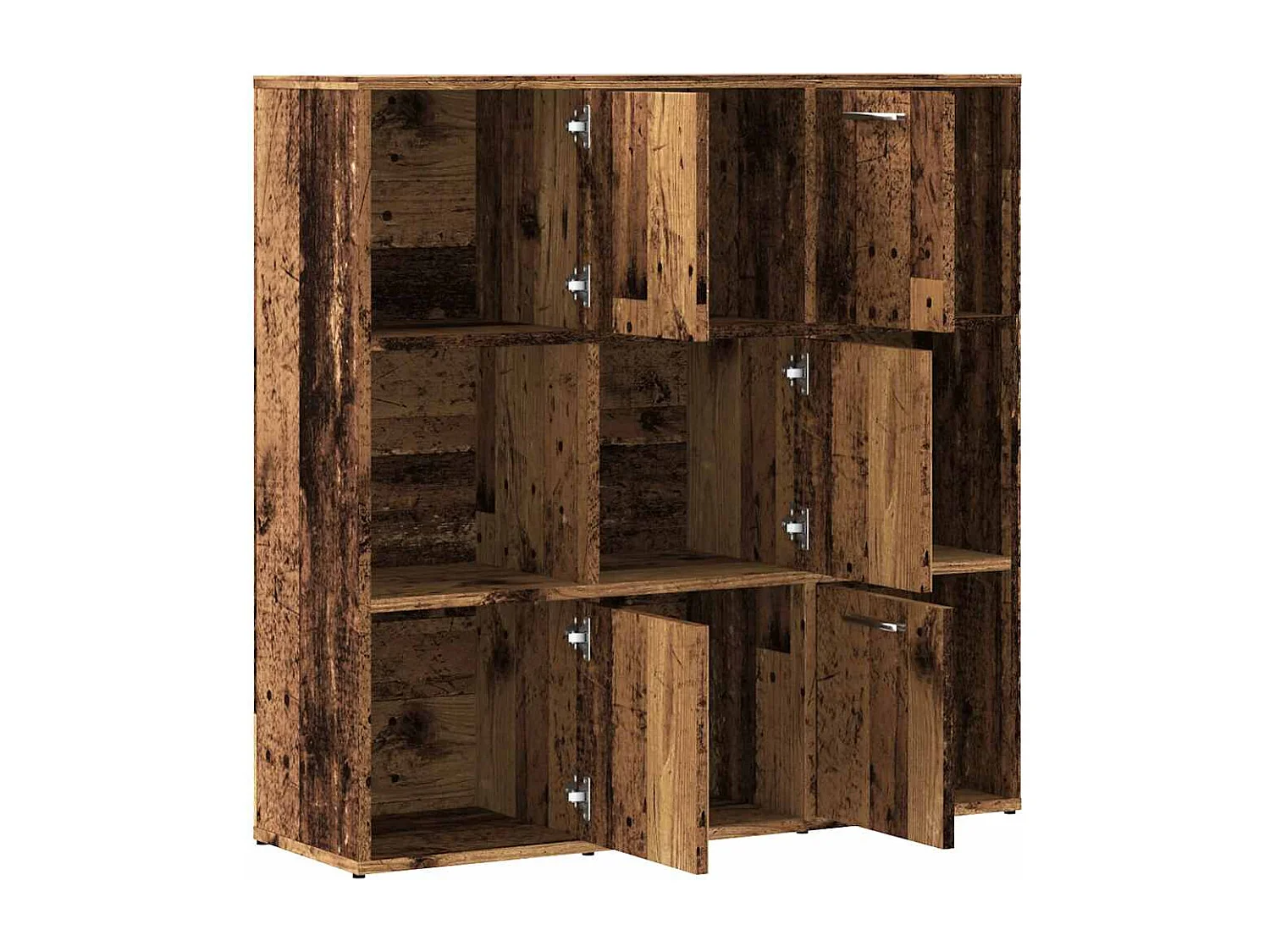 Bibliothèque vieux bois 90x28x90 cm bois d'ingénierie