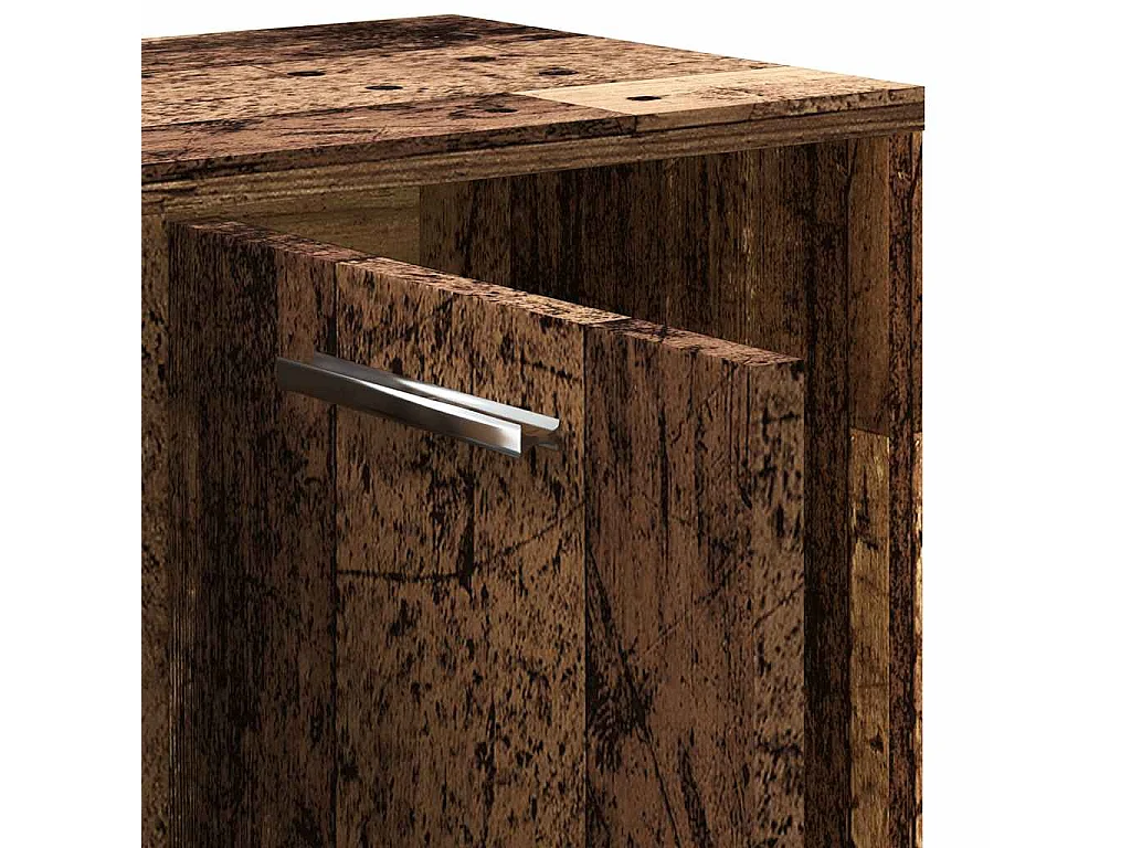 Bibliothèque vieux bois 90x28x90 cm bois d'ingénierie