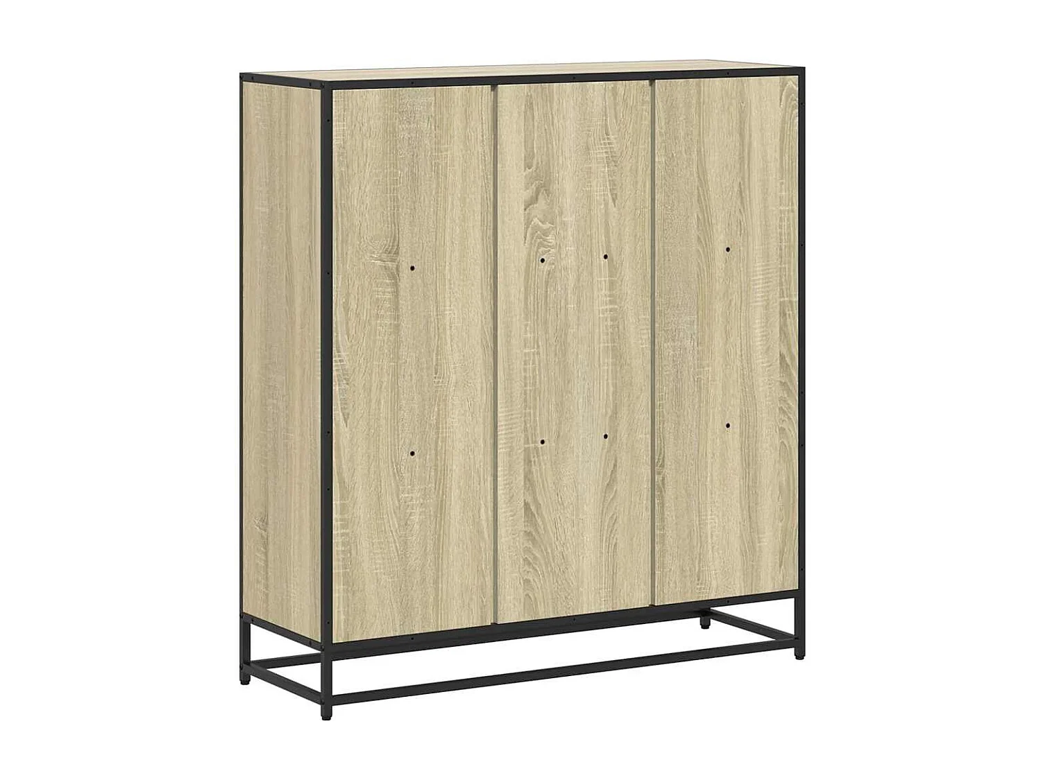 Bibliothèque chêne sonoma 97,5x33x107,5cm bois ingénierie métal